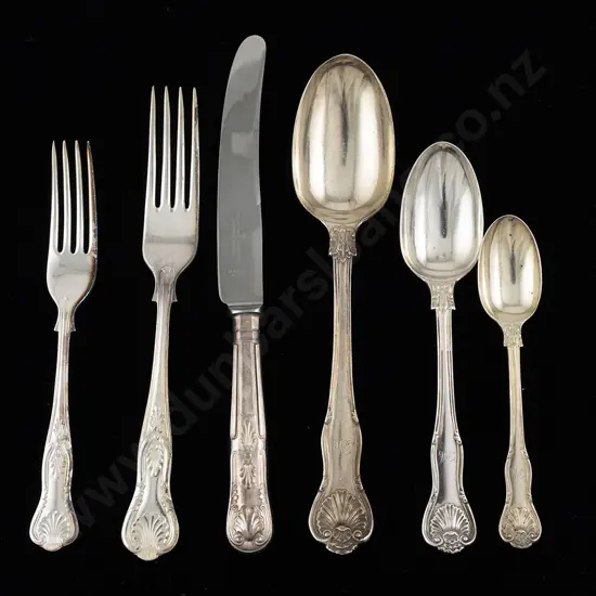 composed 38 Piece Set Of S/S & S/P Kings & Kings Husk Pattern Cutlery