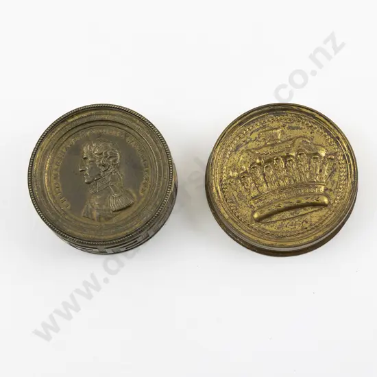 British Royal Document Brass Wax Seal Case