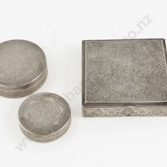 3 Various Eastern Silver Boxes