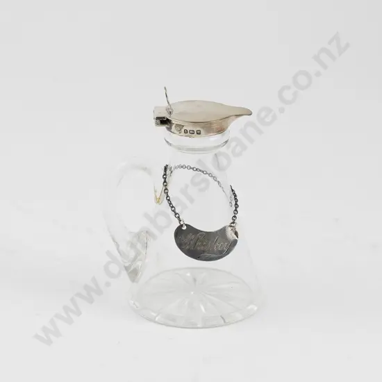 Geo V S/S Lidded Glass Whiskey Toddy Jug