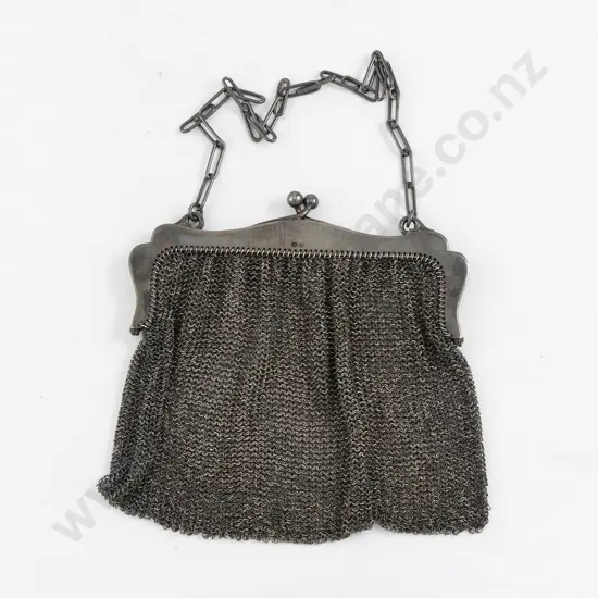 Art Deco .925 Silver Mesh Purse