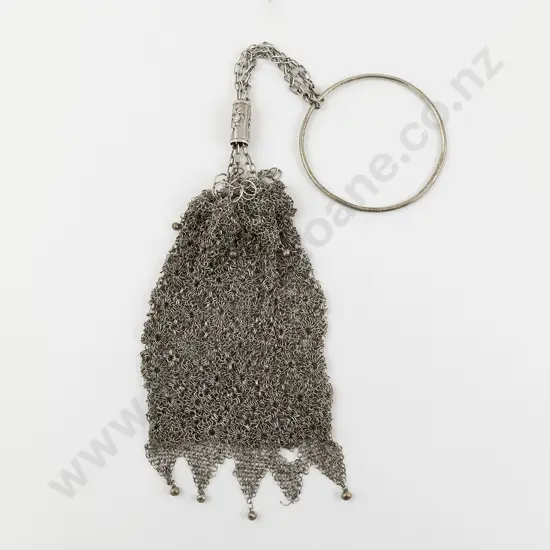 Vintage Silver Chain Mesh Purse