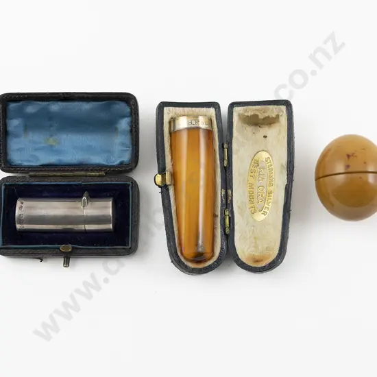 Vict Cased S/S Smelling Salts Phial