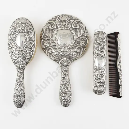 S/S Backed 4 Piece Dressing Table Set