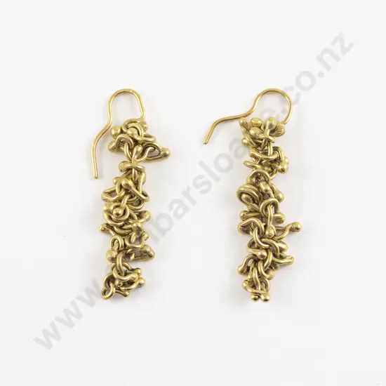 NZ Jeweller Penelope Barnhill 18ct 'Hail' Pendant Drop Earrings