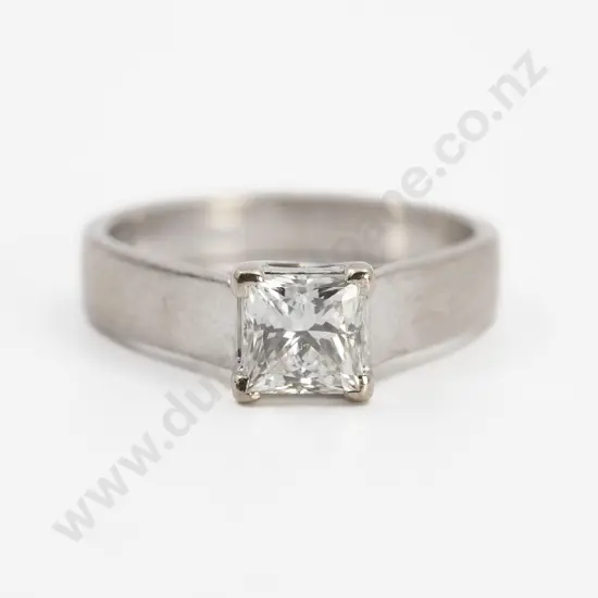 18ct White Gold Solitaire Diamond Ring