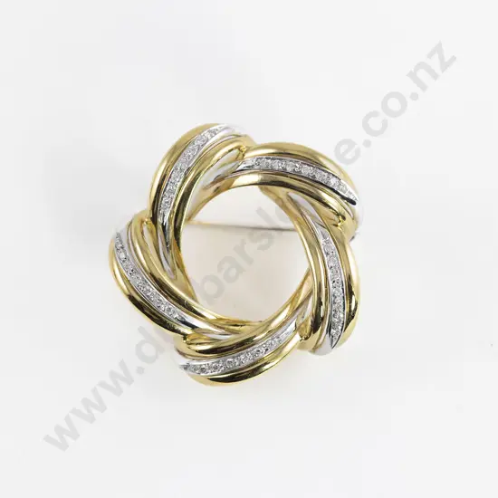 18ct 35stone Diamond Circlet Brooch