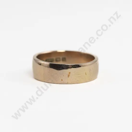 Victorian 15ct Wide Plain Rose Gold Wedding Band