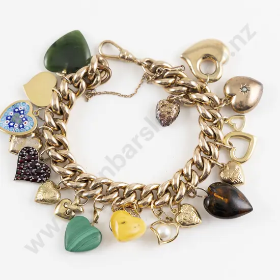 9ct Curb Link Charm Bracelet