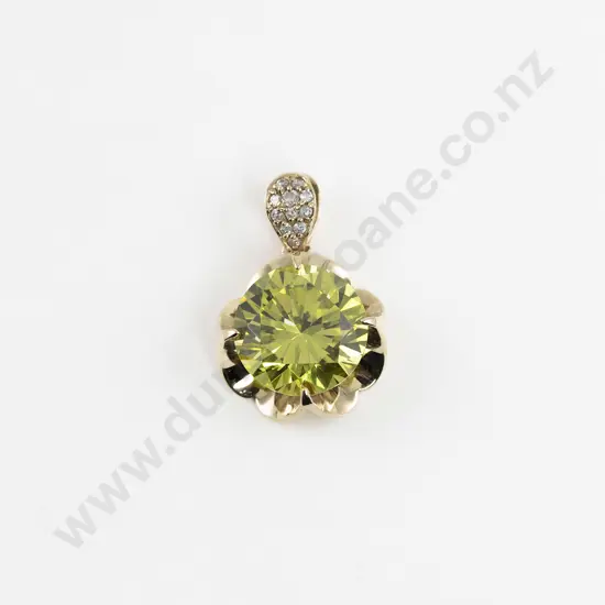 14ct Single Citrine Pendant