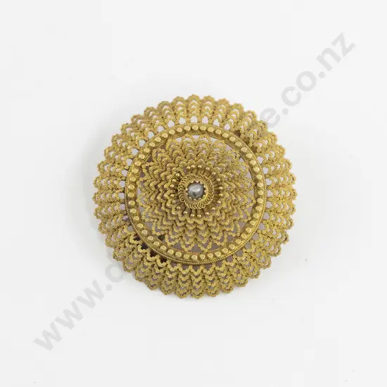 Victorian 22ct Circular Brooch