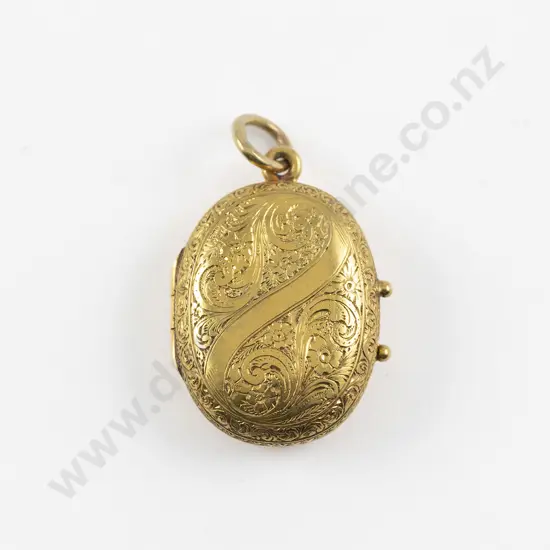 Victorian 15ct Gold Gilt Locket