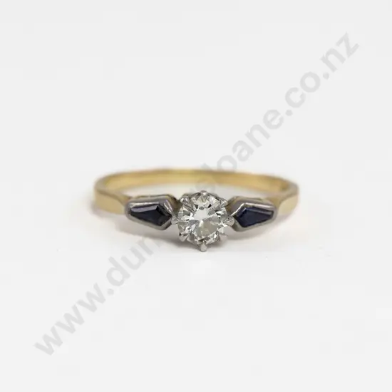 18ct & Platinum Solitaire Diamond Ring