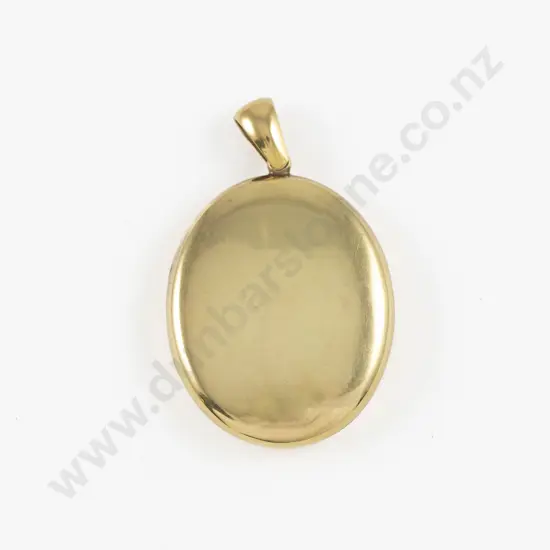 Victorian 15ct Plain Oval Photo Locket