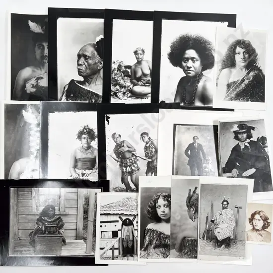 14 B/W Photographic Prints incl. Māori portraits