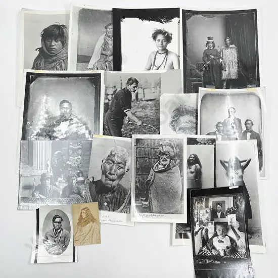 16 B/W Photographic Prints incl. Māori Portraits