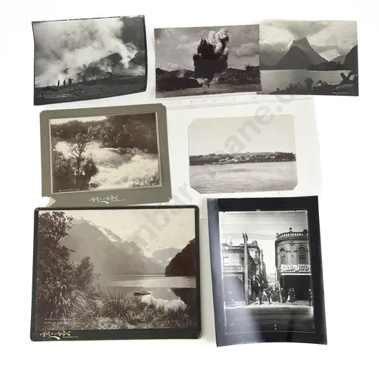 Five Muir & Moodie Period Landscape Photographic Print and Two Reproduced