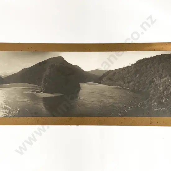 R P Moore Mounted B/W Photograph Panoramic Scene on Buller Gorge