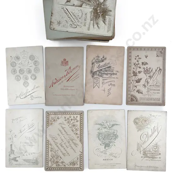 Collection Mainly English Studio Portrait Advertising Card Backings