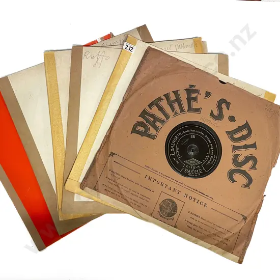 Seven Early C20th Pathe's Disc Records