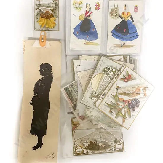 Collection of European National Costume Silk Postcards