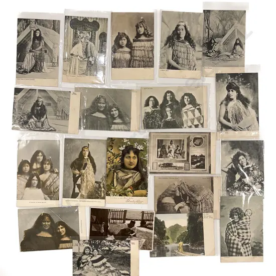 Collection of Twenty Vintage Maori Portrait & Scenic Postcards