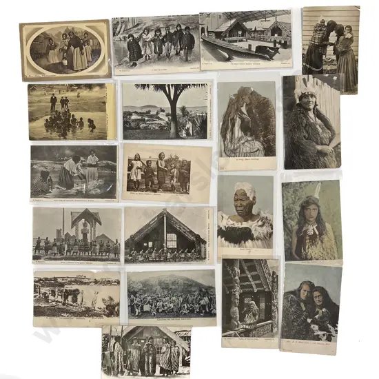 Collection of Twenty Vintage Maori Portrait & Scenic Postcards