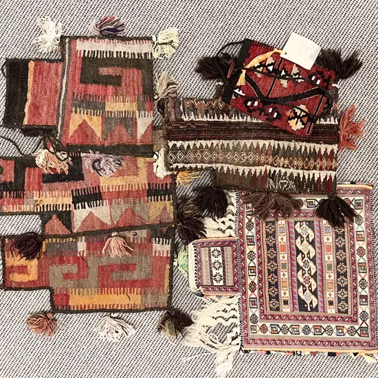 Five Kilim Salt Bags and Shoulder Bag