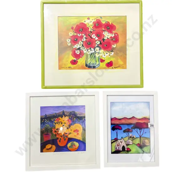 Three Assorted Framed Artworks