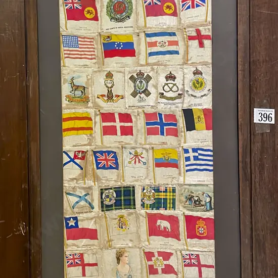 Oak Framed Silk Insignias & Flags (no glass)