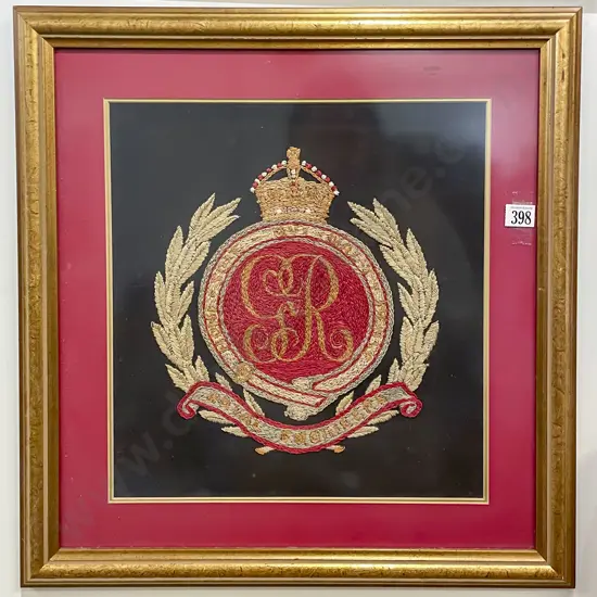 Framed Royal Engineers Embroidery