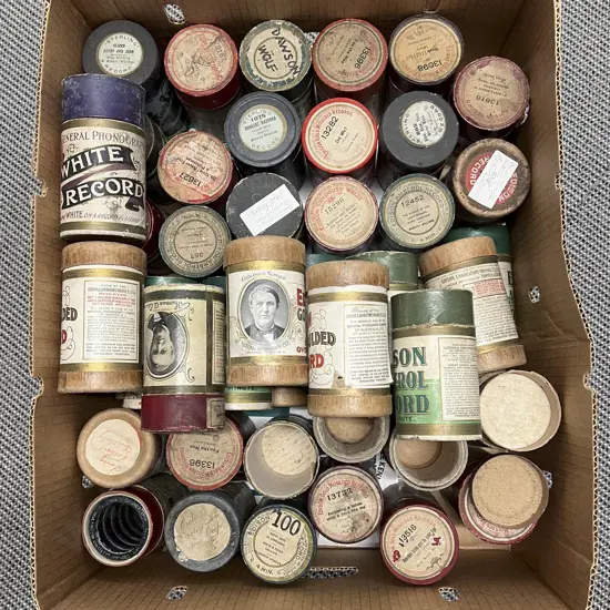 Edison Cylinder Rolls and Empty Canisters