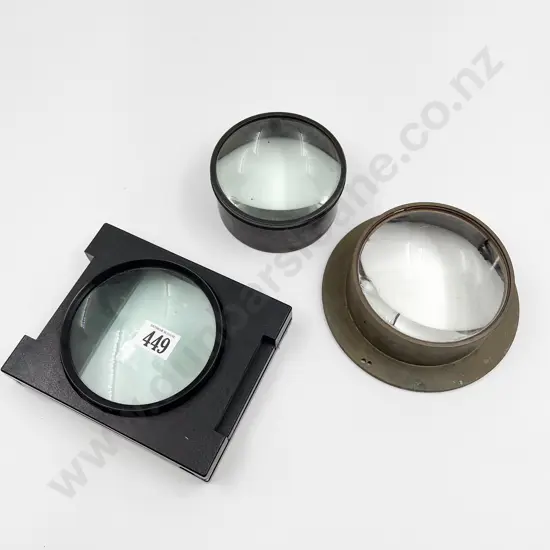 Two Vintage Mounted Lenses and Modern