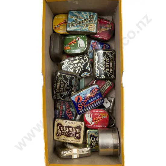 Collection of Gramophone Needles in Tins