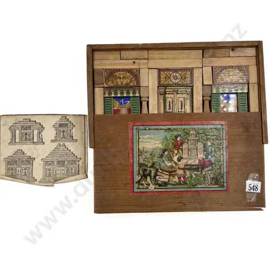 Set of Late C19th German Childrens Building Box