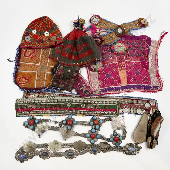 Turkish and Indian Costume Including Two Metal Belts