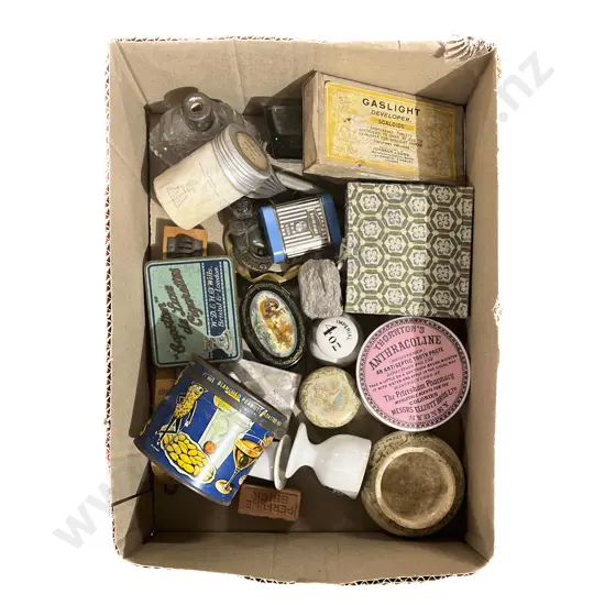 Collection of Assorted Vintage Tins Chemist Ware etc