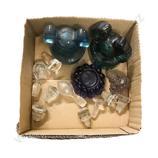 Hemingray Glass Insulator with Other and Glass Carpet Protector