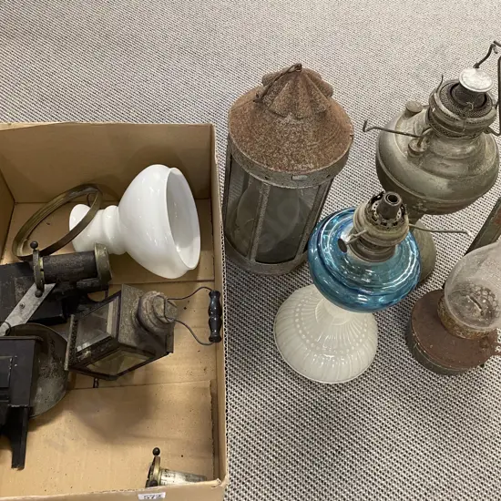 Collection of Various Lanterns and Kerosene Lamps