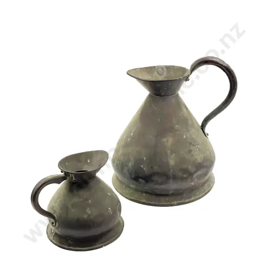 Two Victorian Copper Jug Measures
