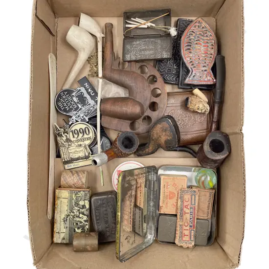 Collection of Pipes Vesta Tins and Various