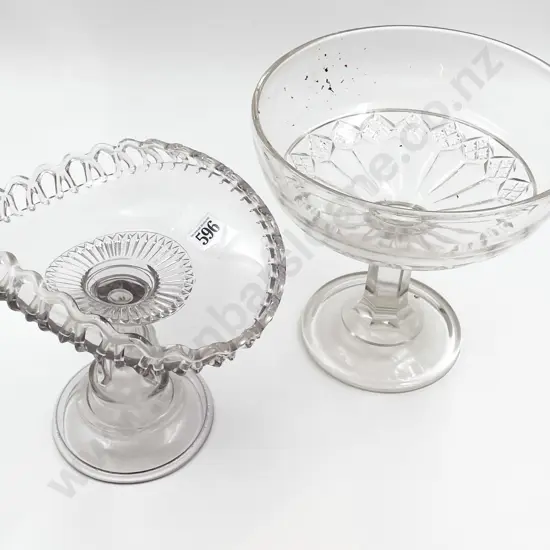 Two Victorian Pressed Glass Comports