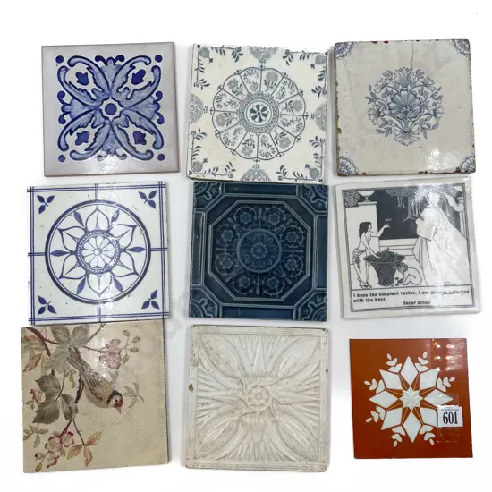 Eight Tiles with Glass Tile