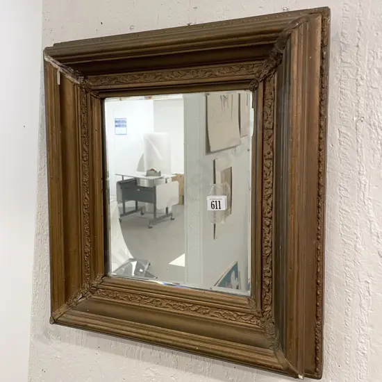 Gilt Framed Bevel Edged Wall Mirror