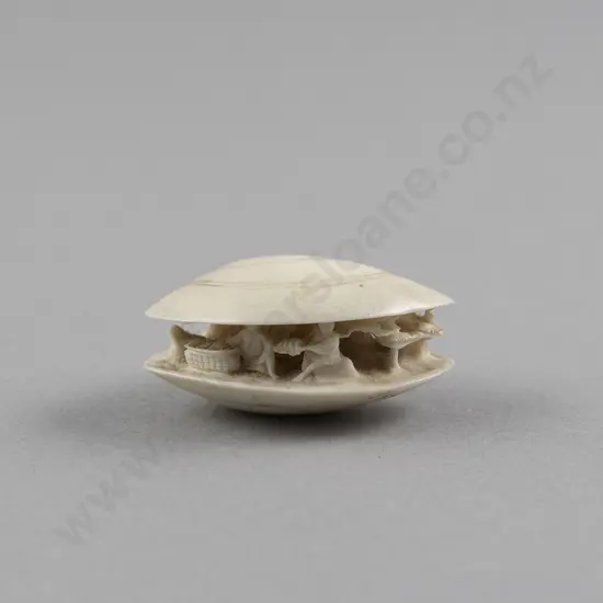Signed Ivory Netsuke of a Dream Shell