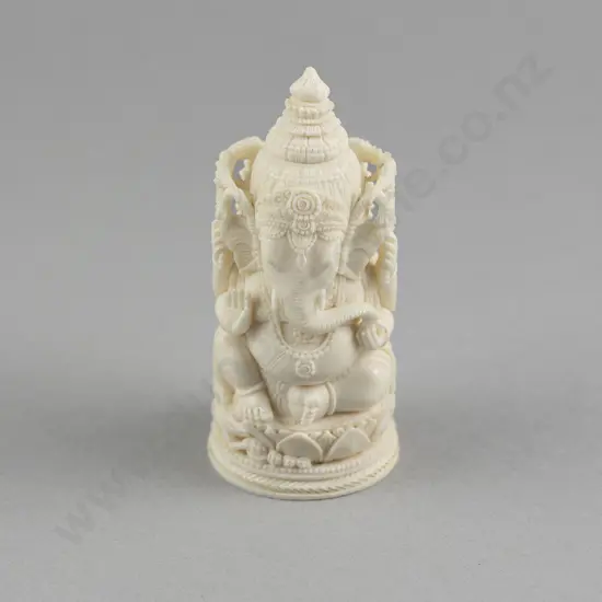 Indian Carved Ivory Figure of the Hindu God Ganesha