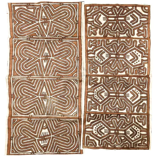 Two Papua New Guinea Oro Province Tapa Cloths