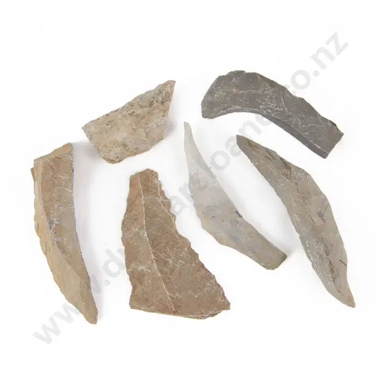 Six Various Stone Tools From The Pitcairn Islands