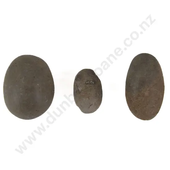Three Polished Stones From The Pitcairn Islands