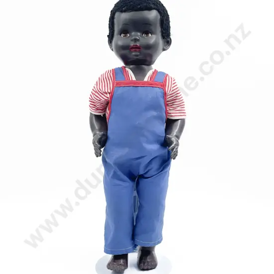 English Pedigree Black Hard Plastic Walkie Talkie Doll 52cm